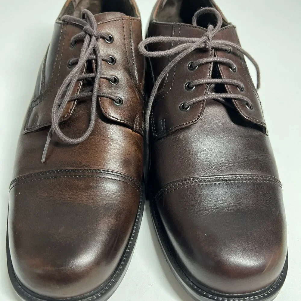 Nunn Bush Brown  Leather Lace Up Oxfords 81480-02 Men's Size 11M See Description